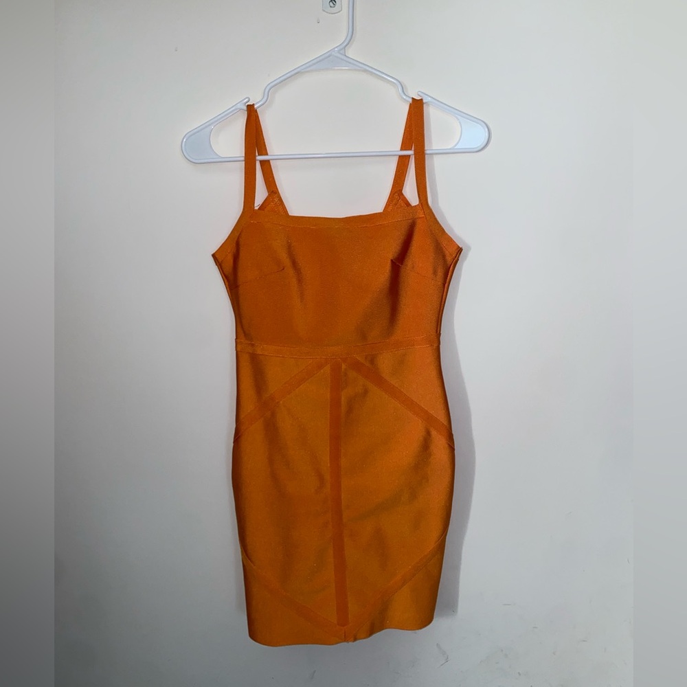 PrettyLittleThing Vibrant Orange Mini Dress
